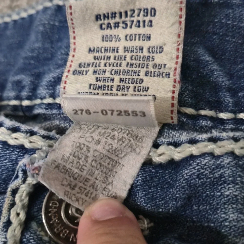 Vintage True Religion Deadwood Ropestitch Jeans Size 38 Designer Flap Pocket
